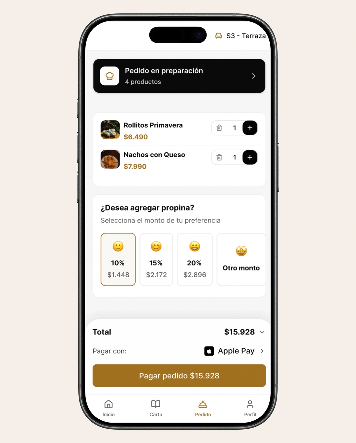 Order & Pay - Modo Prepaid